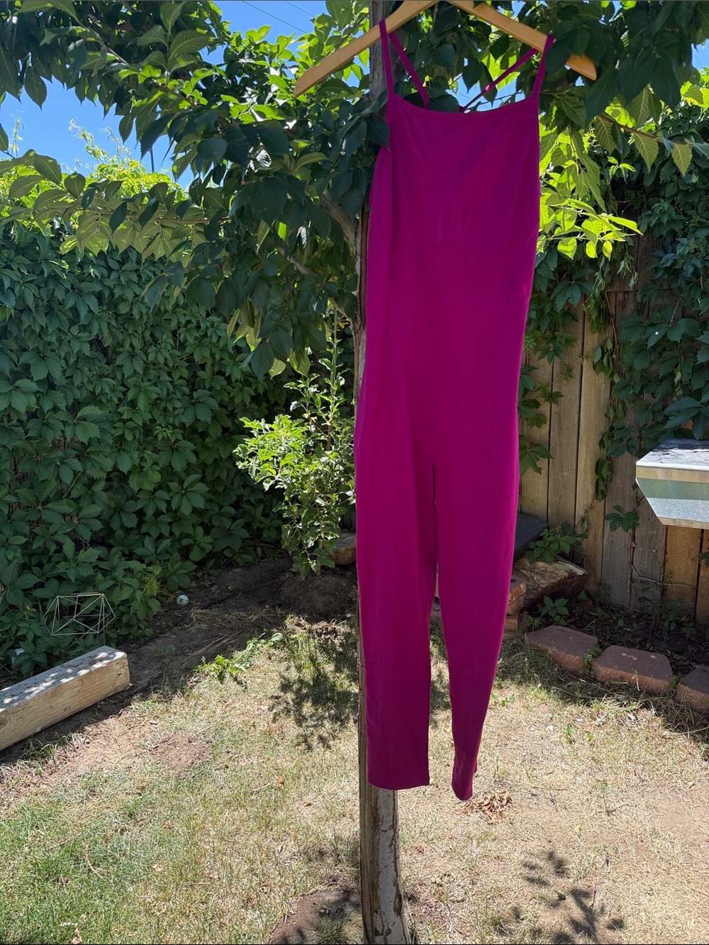 Free People Fuchsia Slim Jumpsuit